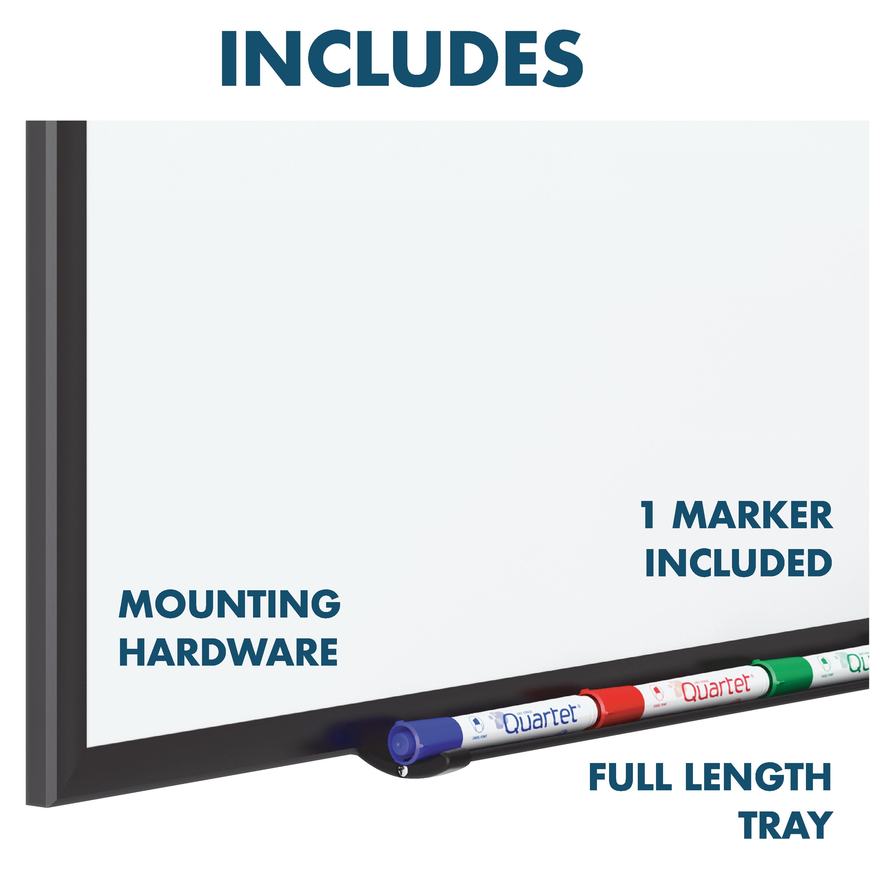 Quartet Classic Total Erase Dry-Erase Board 48 x 36 4 x 3 Black Aluminum Frame -