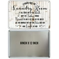 thumbnail image 2 of MUCHENGGIFT Funny Laundry Room Rules Metal Tin Sign Wall Decor Rustic Farmhouse Laundry Sign for Home Decor Gifts, 2 of 4