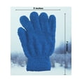 thumbnail image 2 of Men's Women's Warm Winter Fuzzy Cozy Gloves, Blue, 2 of 4