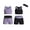 Set-1, variant on Essenclo Girls Clothing Athletic Sets Sleeveless Crop Tank Tops & Bike Shorts Cheer, Gymnastics, Volleyball Size 3-16 (5 Pcs)