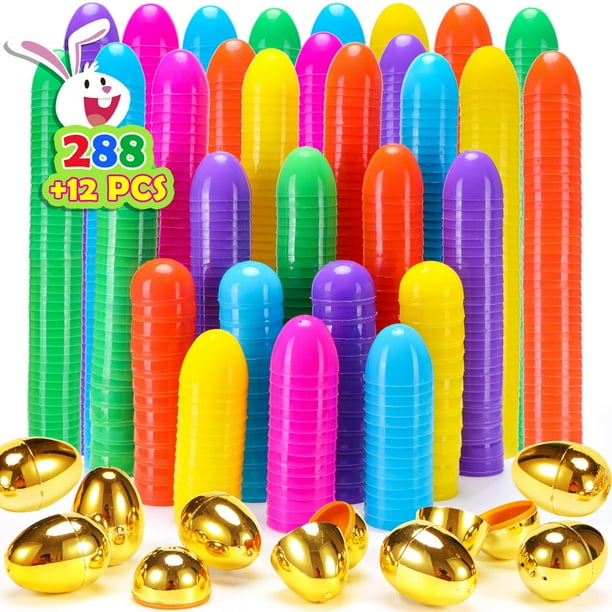 Huevos de Pascua NEWBEA 300 colores brillantes con 12 huevos dorados