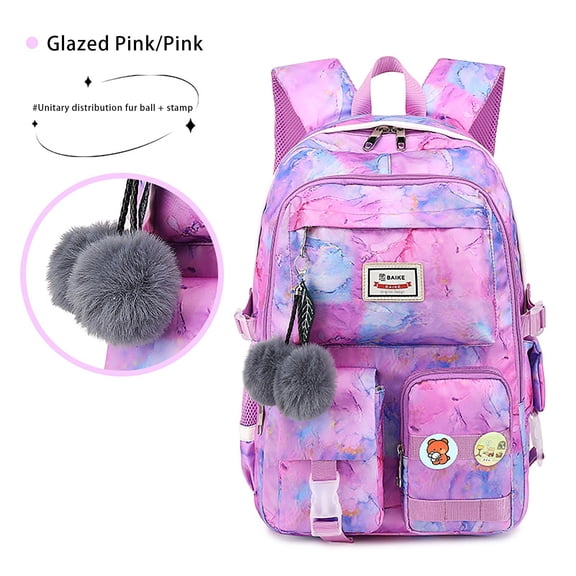 HonestMatter Laptop Backpack, Travel Daypack, Anti Theft Rucksack, Padded Sleeve for 15.6 Inch Tablet, Stylish Design for Women, Pink Color