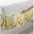 thumbnail image 2 of Tea Bed Skirt, Fairytale Inspired Image with Tea Time Cups and Pots Floral Details, Elastic Bedskirt Dust Ruffle Wrap Around for Bedding Decor, 4 Sizes, Turquoise Yellow, by Ambesonne, 2 of 2