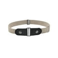 thumbnail image 1 of Belt No Buckle Invisible Alloy Fashionable Long-lasting Convenience Multipurpose Simple Style Multicolored Elastic Unisex Man Multicolored DIY Prop Jeans Band Khaki, 1 of 9