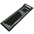 thumbnail image 1 of Foldable Silicone Keyboard, 107 Keys USB  Rollup Keyboard, Waterproof,  and Crumb Proof Soft Touch Keyboard, Silent and Portable for PC, Notebook, Laptop, 1 of 8
