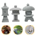 thumbnail image 4 of MasteelfCA 3pcs Pavilion Shape Landscape Ornament Sandstone Pavilion Garden Decorations, 4 of 8
