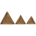 thumbnail image 4 of Ekena Millwork Set of 3, Triangle, Closed Back, Vintage Farmhouse Shadow Box Shelves, Barnwood Decor Collection, Weathered Brown, 4 of 15
