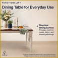 thumbnail image 6 of Finch Provence 60" Dining Table with Tools and Hardware, White, 6 of 8