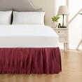 thumbnail image 3 of Home Soft Things Diamond Flannel Pleated Bed Skirt, Brick, King (78" x 80" + 18"), 3 of 6