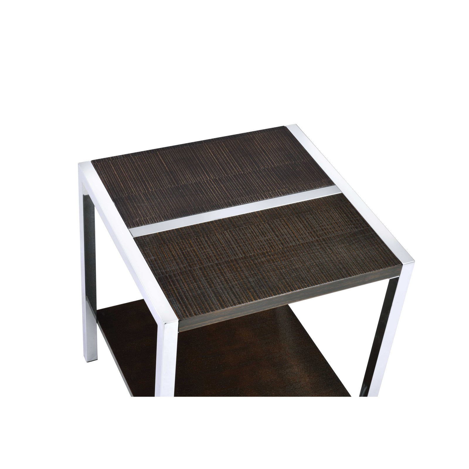 Acme Jethro End Table Espresso & Chrome