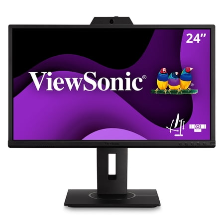 UPC: 0766907009644 | ViewSonic VG2440V 24 Inch 1080p IPS Video Conferencing Monitor with Integrated 2MP Camera  Microphone  Speakers  Eye Care  Ergonomic Design  HDMI DisplayPort VGA Inputs for Home and Office