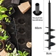 thumbnail image 2 of Solid Shaft Auger Drill Bit, Heavy Duty Steel Post Hole Digger for Planting - Multi-Purpose Garden Auger with Enhanced Stability, 2 of 8