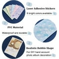 thumbnail image 4 of 24pcs 6 Styles Deco Stickers Colorful Stickers Glitter Deco Stickers 2.8x6.6 Inch 3D Stickers Sticker, 4 of 6