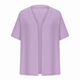 thumbnail image 3 of Plus Size Fall Cardigan Sweaters for Women Casual Short Sleeve Open Front Shrugs Soft Solid Color Cropped Boleros Lightweight Cardigans Cover Ups, 3 of 7
