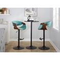 thumbnail image 3 of Curvo Adjustable Bar Stool, Chrome Bar Stools, Bar Chairs, Swivel Bar Stools, Bar Stools Set of 2, Black Bar Stools for Kitchen Counter (Teal), 3 of 6