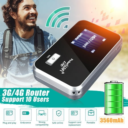 Portable Router 4G/3G Wifi Wireless Router Mobile Broadband Hotspot SIM Card Slot (Best Wifi Hotspot In India)