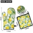 thumbnail image 6 of Lemon Kitchen Oven Mitt and Pot Holder Sets 4 Pcs for Baking, Cooking and Grilling, Heat Resistant Up To 392 °F, 6 of 7