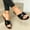 Black, variant on Comfortable Flat Open Toe Casual Outdoor Slippers Easy Wear off Beach Sandals Women Black 8.5(41)