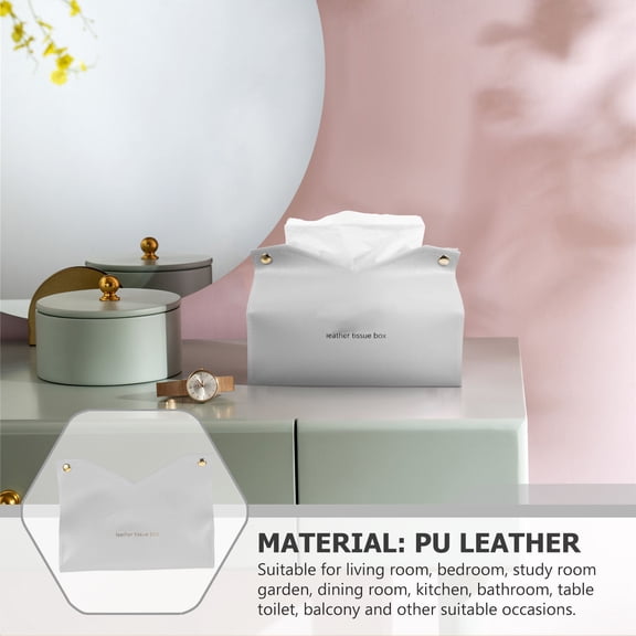 CTIRCHIU Grey Tissue Paper Holder Napkin Box Practical Household Storage Case for Kitchen and Bathroom