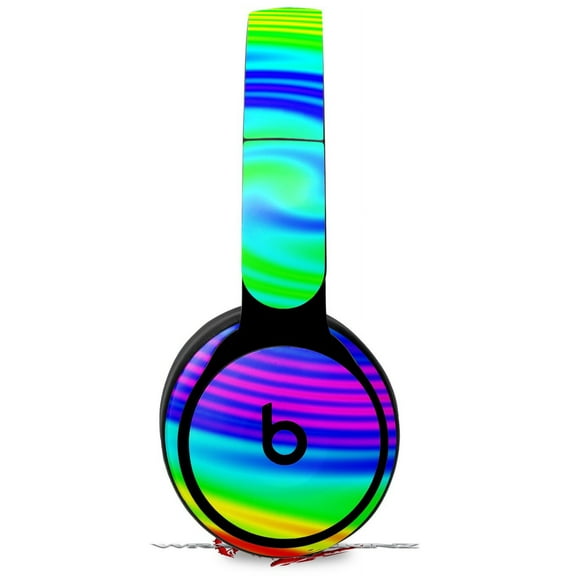 Skin Decal Wrap works with Original Beats Solo Pro Headphones Rainbow Swirl Skin Only BEATS NOT INCLUDED