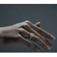thumbnail image 4 of Anillo De Compromiso Promesa De Plata Con Moissanita, 4 of 5