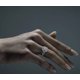 thumbnail image 4 of Anillo De Compromiso Promesa De Plata Con Moissanita, 4 of 5