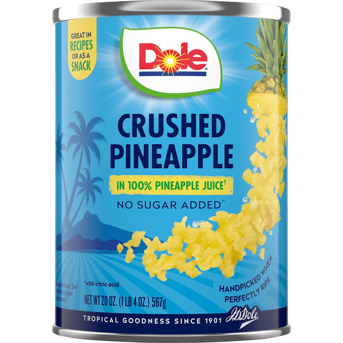 Dole Pineapple Crushed 20 oz (Pack of 4)