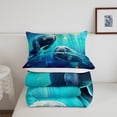 thumbnail image 3 of Erosebridal Manatee King Size Comforter Set for Manatee Lovers,3D Manatee Bedding Set,Sea Animal Duvet Insert,Underwater Marine Life Down Comforter Manatee Gifts,Blue 3 Piece, 3 of 5