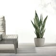 thumbnail image 3 of Ecopots Stockholm Durable Modern Round Indoor/Outdoor Recycled Based Composite Flower Pot Planter, Taupe, 9.5", 3 of 4