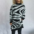 thumbnail image 1 of Ailaofu Women’s Mock Neck Sweater,Zebra Print Top,Knit Pullover Sweater Long Sleeve for Women Trendy 2025, 1 of 5