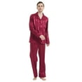 thumbnail image 5 of FELEMO Men's Silk Pajama Set Casual Long Sleeve Satin Pajamas Sleepwear, 5 of 5