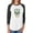 Black/white, variant on Tstars St Patricks Day Sugar Skull Clovers Women Raglan Shirt