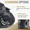 thumbnail image 5 of IC ICLOVER Mosquito Net Hat with Fan Built-in, Wide Brim Solar Fan Hat with Netting, 3 Speeds Adjustable for Men Women Outdoor - Camouflage Gray, 5 of 8
