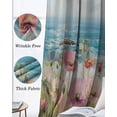 thumbnail image 3 of Pink Spring Floral Kitchen Curtains Modern Abstract Art Aesthetics Oil Painting Cafe Short Curtains for Bathroom Blackout Window Curtain Small Window Treatment Drapes for Bedroom 27.5"x39"x2, 3 of 9