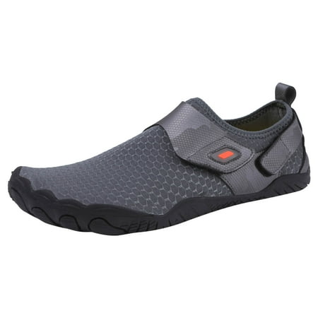 

LBECLEY Fashion Summer Mens Shoes Mesh Breathable Outdoor Quick Drying Couple Shoes for Men Gray Size 45