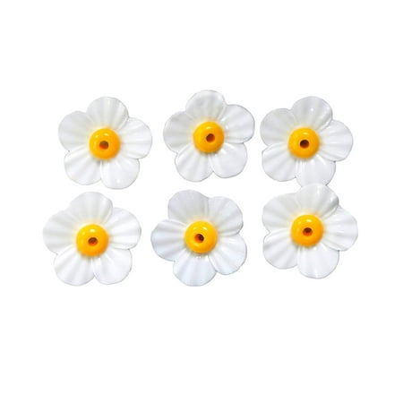 Replacement Flowers for Hummingbird Feeder, Set of 6, Bright White and yellow flowers help attract more hummingbirds By More
