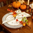 thumbnail image 5 of Artificial Maple Leaf Pumpkin Napkin Ring – Handmade Table Decor Holder for Wedding Fall Daily Dining, Practical Festive Essential, 5 of 7