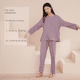 thumbnail image 4 of Pijamas de modal para mujer, pantalones finos de manga larga de verano, traje de talla grande, habitación de verano con aire acondicionado y almohadilla para el pecho, ropa para el hogar, 4 of 5