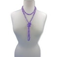 thumbnail image 4 of Endless Infinity Matte Finish Semi-Precious Stone Amethyst Beaded Long Endless Infinity Mala Style Necklace, 60 Inches Long., 4 of 5