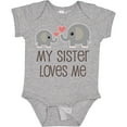 thumbnail image 3 of Inktastic My Sister Loves Me Boys or Girls Baby Bodysuit, 3 of 5