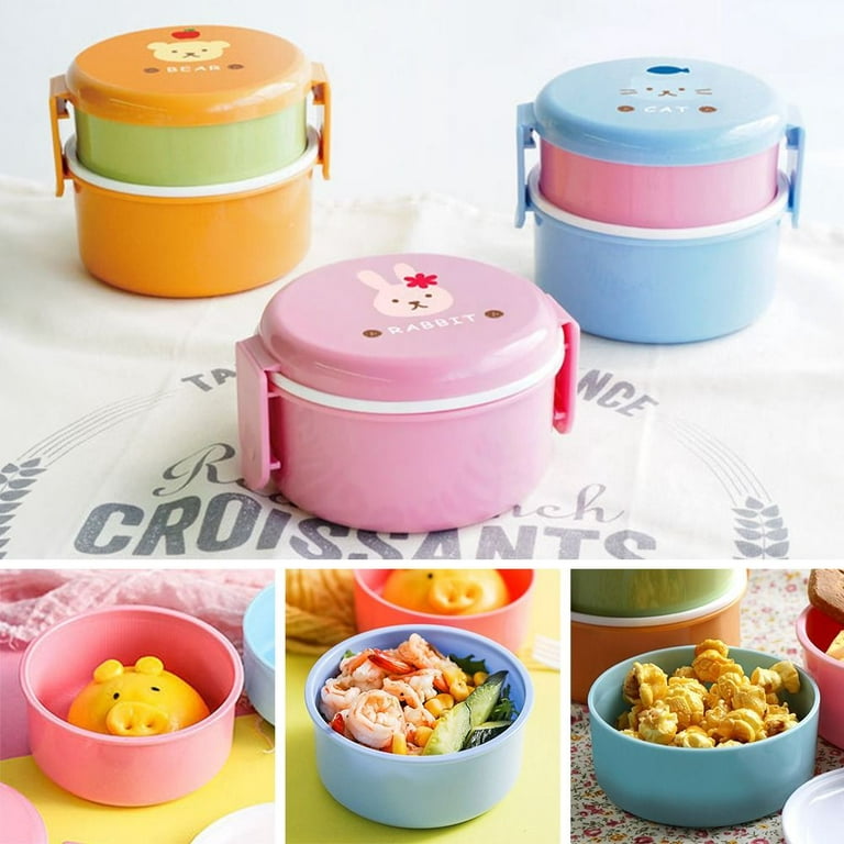 Double Stainless Steel lunch box for kids japanese snack box