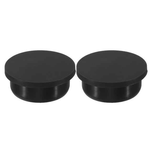 Uxcell Silicone Rubber Hole Plug 35.3mm Diameter Soft Flexible Stopper for 34-35mm Hole Black 2 Pieces