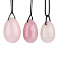 thumbnail image 1 of XYCCA 3Pcs Rose Quartz Yoni Egg Kegel Exercise Healing Crystal Stone-0820, 1 of 5