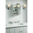 thumbnail image 7 of Kohler 16" W X 20" H Aluminum Single-Door Medicine Cabinet with Mirrored Door, Beveled Edges, 7 of 7
