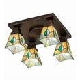 thumbnail image 4 of Meyda Tiffany 144231 Mackintosh Leaf 4 Light 23" Wide Semi-Flush Ceiling Fixture -, 4 of 7