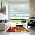 thumbnail image 6 of Ahgly Company Indoor Rectangle Abstract Dark Almond Brown Area Rugs, 7' x 9', 6 of 6