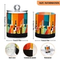 thumbnail image 5 of Yayeee 4 Pack Qtip Holder Bathroom Cotton Swab Canister with Lid Clear Dispenser Set, Colorful Cocktails, 5 of 6
