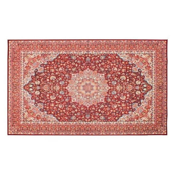 3 x 5 ft. Medallion Rectangle Area Rug, Kenya Ruby