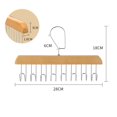 thumbnail image 6 of Belt Organizer Multi Hook 360 Degrees Rotating Top 8 Hooks Multi-purpose Hanging Sling Vest Storage Rack Home Supplies-Brown, 6 of 7
