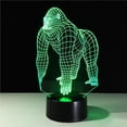 thumbnail image 2 of Lámpara De Noche De Gorila 3D Con Luz De Control Remoto Luz De Sensor De Animal 3D Ajustable Control Táctil Luz De Noche Led 3D Para Dormitorio Sala De Estar Al Aire Libre Noticed HA017980-00, 2 of 7